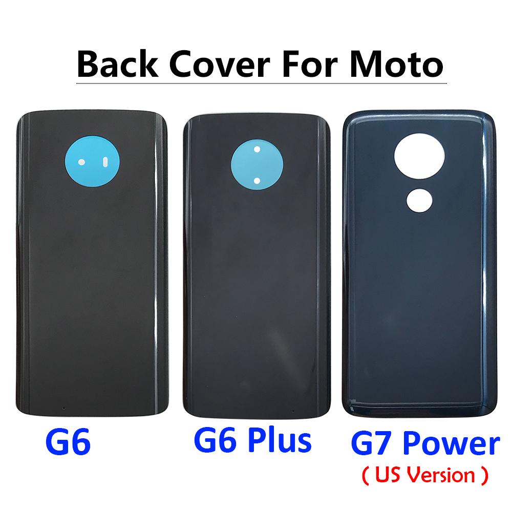 Изображение товара: Задняя крышка батарейного отсека для Motorola Moto G6 Plus G7 G8 G9 G10 Power Lite G9 Play со сменным клеем
