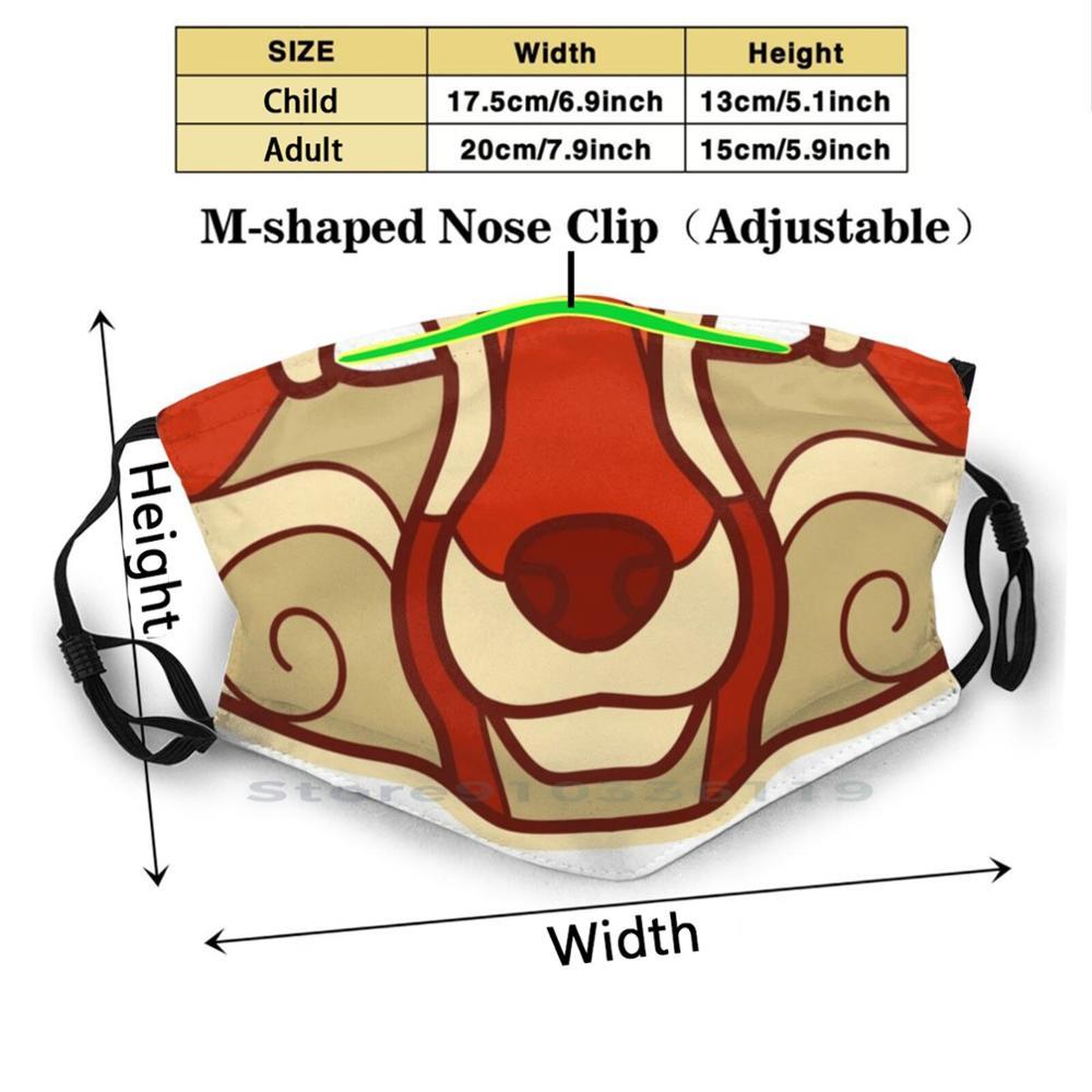 Изображение товара: Лисий родовой принт многоразовая маска Pm2.5 фильтрующая маска для лица для детей Лиса пушистая антраль каннин вулпин этнический логотип