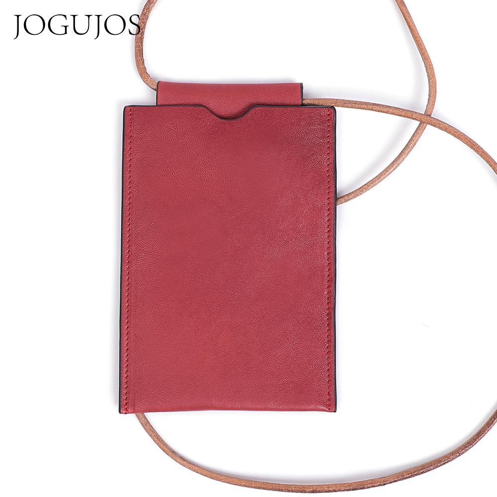 Изображение товара: JOGUJOS модный футляр для карт, роскошная сумка для телефона для женщин, чехол для телефона Iphone с ремешком, сумка-мессенджер, мужской держатель для кредитных карт