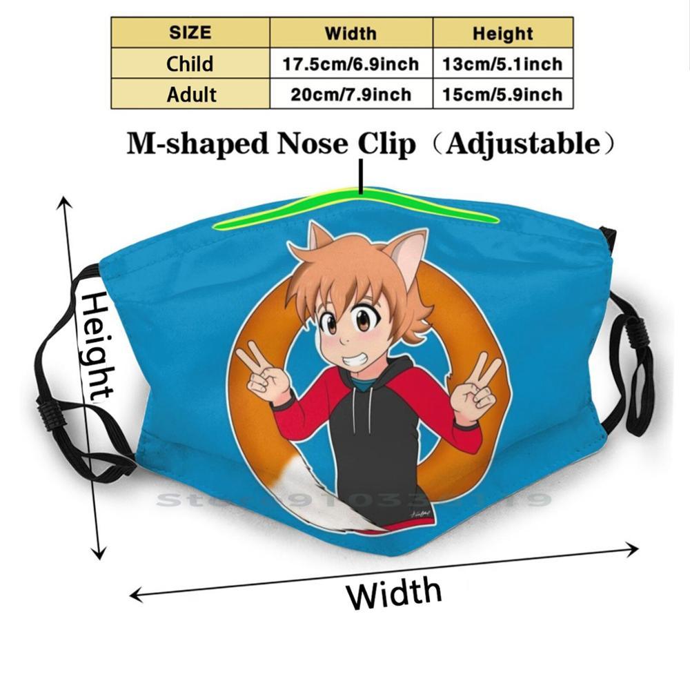 Изображение товара: Многоразовые фильтры Pm2.5 с принтом в виде стада Добро пожаловать в Fawx'S, детская маска для рта «сделай сам», милая манга, аниме, Светлячок, Fawx, Fawxy