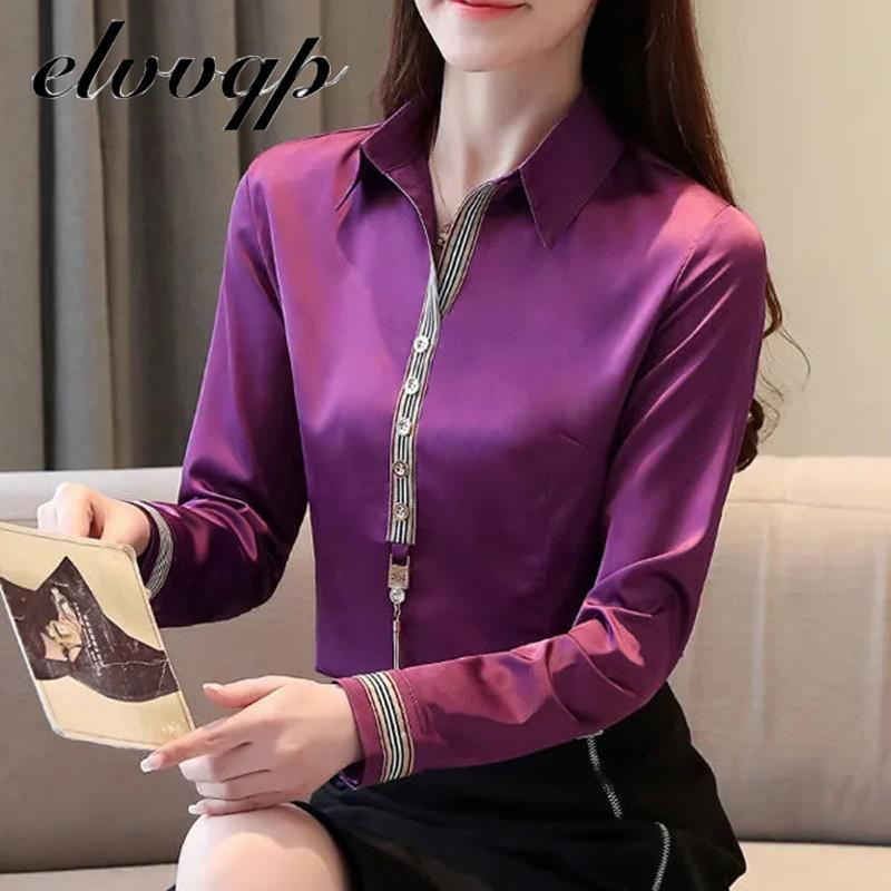 Изображение товара: New Women Chiffon Blouse Shirt Fashion Elegant Striped Long Sleeve Women Office Work Shirts Fashion Womens Tops And Blouses