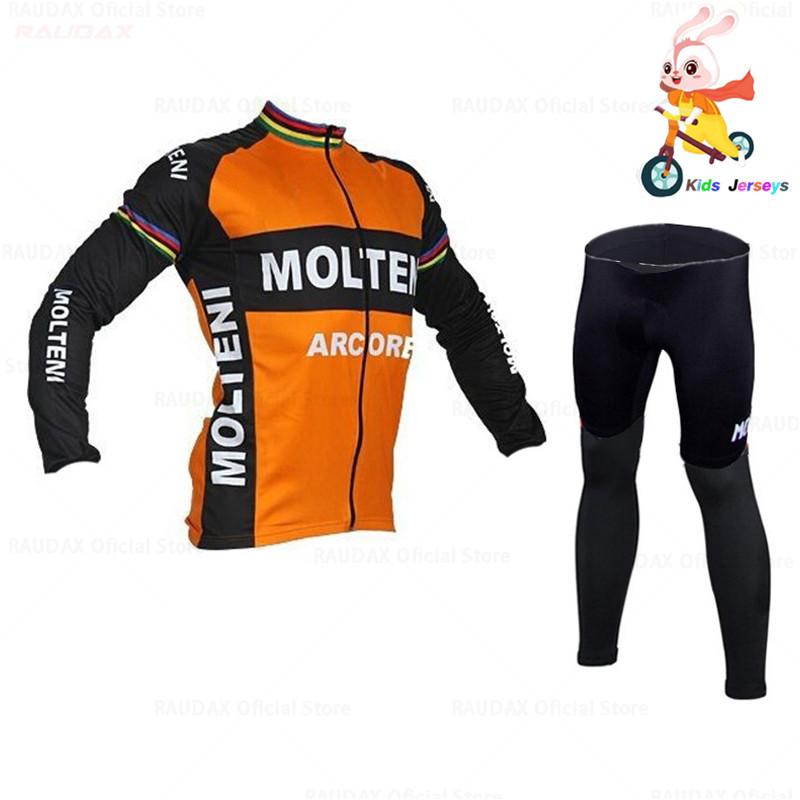 Изображение товара: Детская одежда для велоспорта MOLTENI, дышащая одежда для езды на велосипеде, с длинным рукавом, для мальчиков, на весну и осень