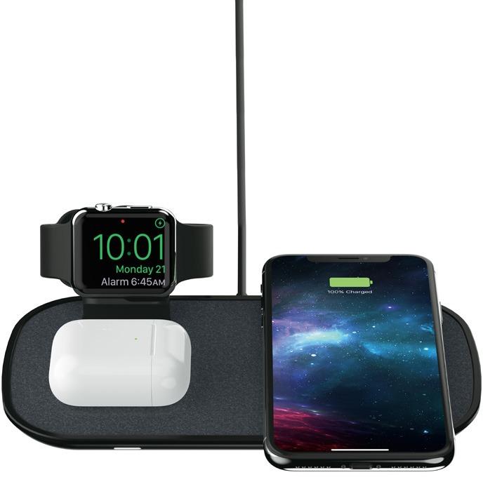 Изображение товара: Беспроводное зарядное устройство Mophie 3 in 1 Wireless Charger (Black)