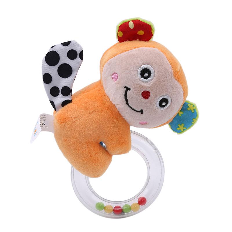 Изображение товара: Детские круглые погремушки в виде симпатичных животных Ручные колокольчики плюшевая игрушка для малышей кровать погремушка в коляску игрушки