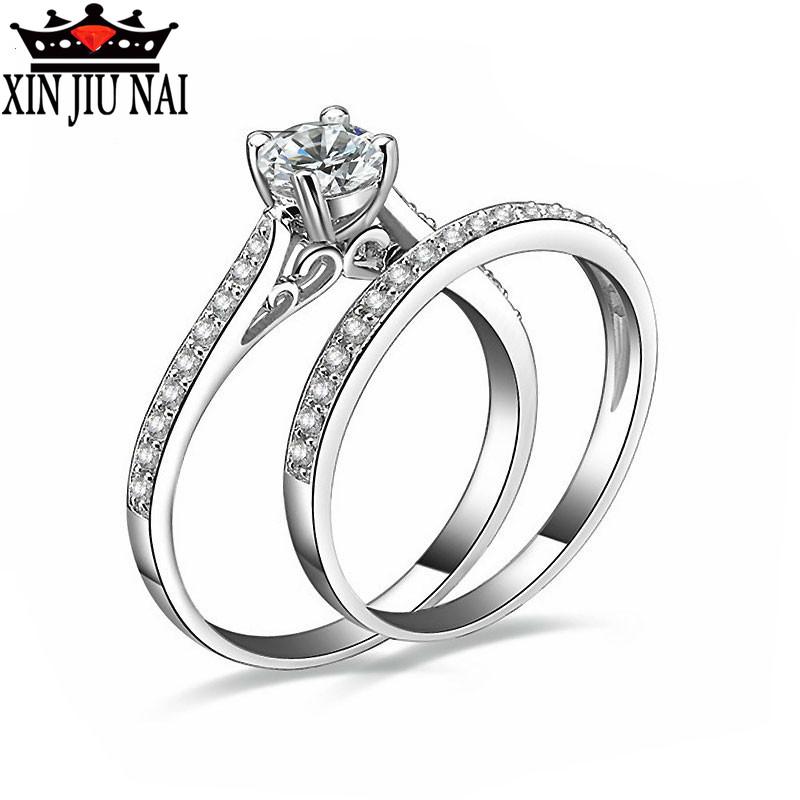 Изображение товара: Роскошные свадебные дизайнерские модные серебряные большие циркониевые кольца с кристаллами для женщин, обручальные ювелирные изделия, Подарочные Кольца