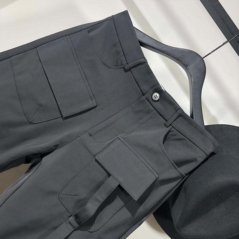 Изображение товара: Мужские повседневные шаровары-карго Owen Seak, уличная одежда в стиле хип-хоп, длиной до щиколотки, Мужская одежда, спортивные брюки, осенние черные брюки