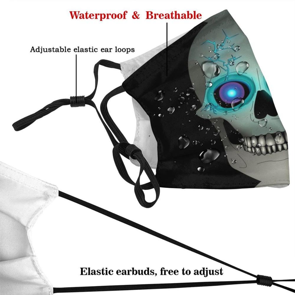 Изображение товара: Светящийся магический череп дизайн анти-Пылевой фильтр смываемая маска для лица из черепов, волшебное свечение на скрытую трещин Мощность глаза светится в темноте