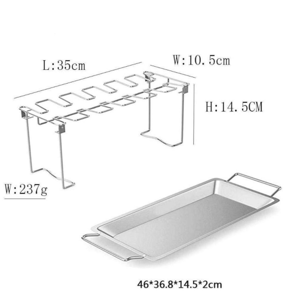Изображение товара: Складывающаяся стойка для жареной курицы с поддоном, стойка для жареной курицы, поднос для барбекю, стойка для барбекю, принадлежности для барбекю