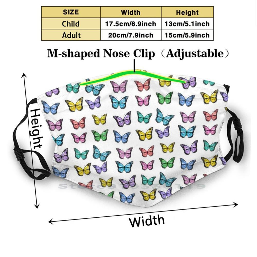 Изображение товара: Яркие Красочные радужные бабочки, дизайнерский Пылезащитный фильтр, Детские бабочки, Набор наклеек, синий, розовый