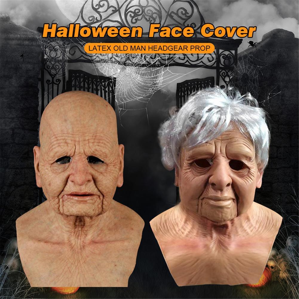 Изображение товара: Страшная маска для старика, страшная латексная маска на всю голову для косплея, Хэллоуина, забавная маска для косплея, маски для головы старика, шлемы, 1 шт.