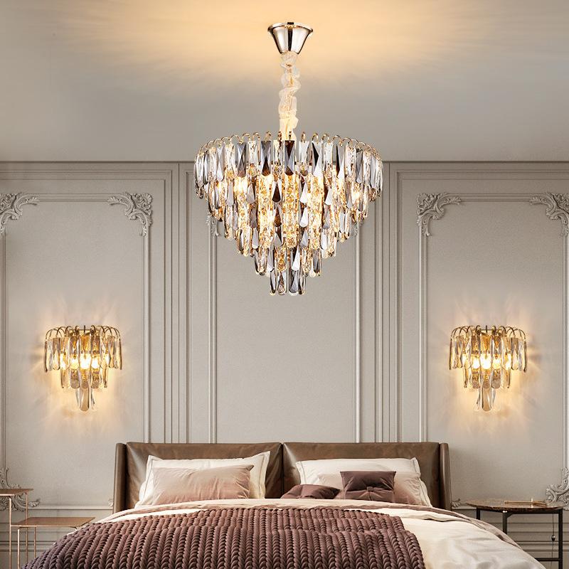 Изображение товара: Современная простая хрустальная люстра для гостиной, современная настольная лампа, роскошная спальня, столовая лампа, креативная люстра