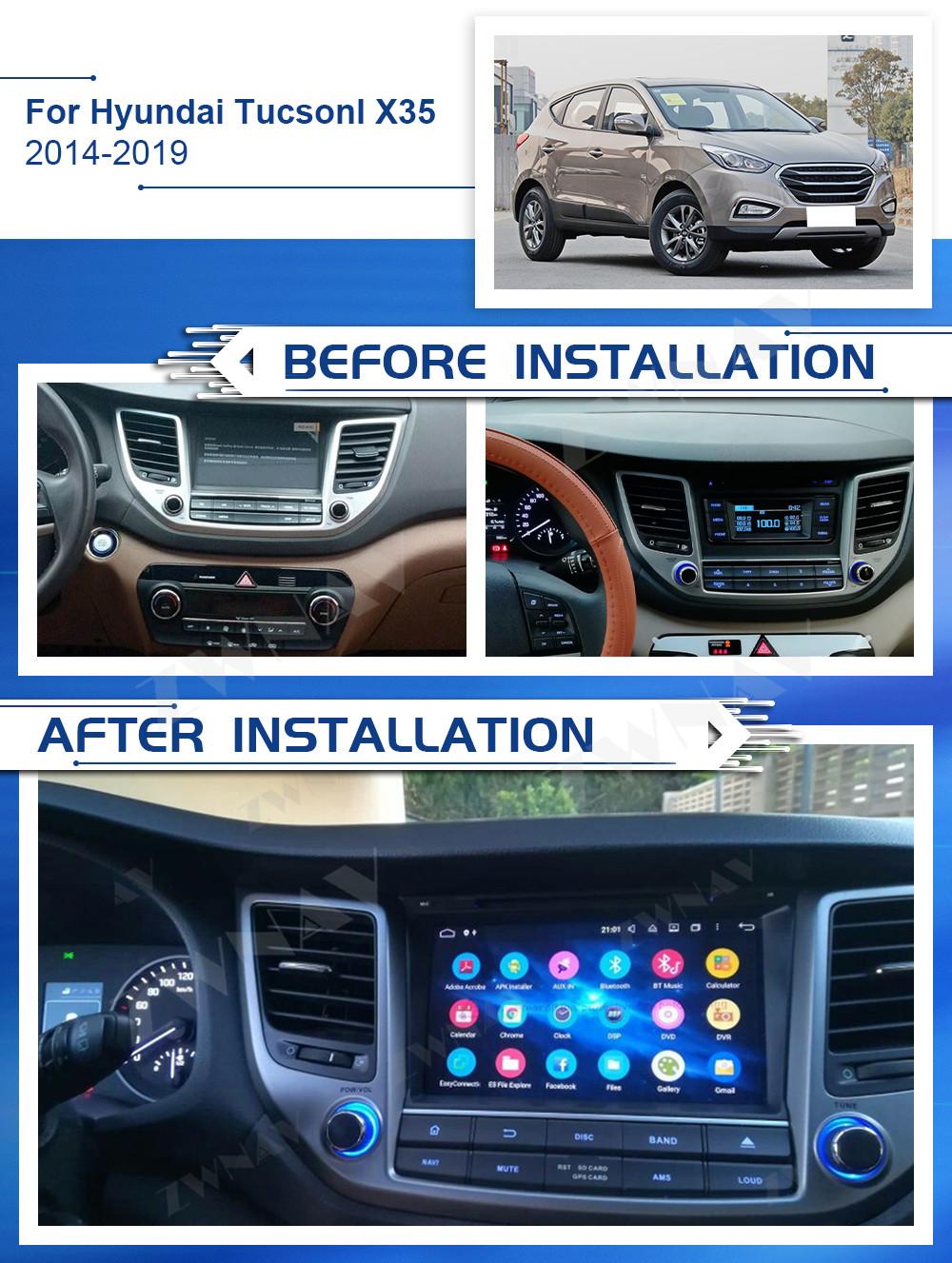 Изображение товара: Carplay 4 + 128G Android 10 экран мультимедийный плеер для Hyundai Tucson 2017 IX35 GPS Navi автомобильное аудио Радио Видео Стерео головное устройство