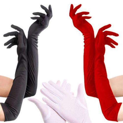 Изображение товара: 1 пара, женские длинные эластичные перчатки
