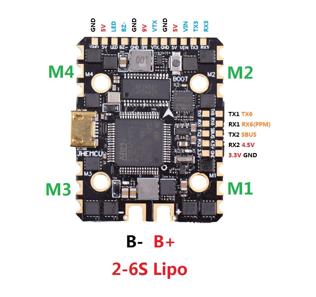 Изображение товара: Контроллер полета FEICHAO GHF420AIO F4, 20x20 мм, 20A/35A, 4 в 1, бесщеточный, ESC 2-6S, для радиоуправляемых FPV, гоночных зубочисток