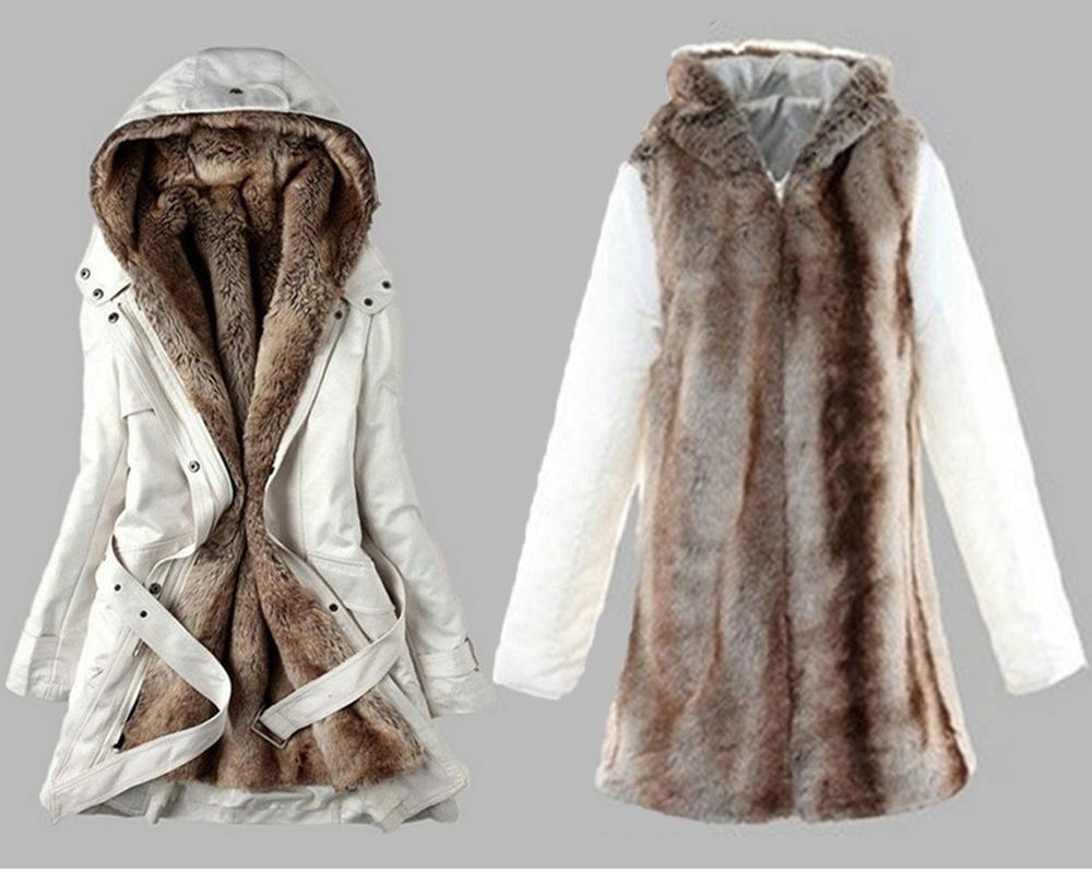 Изображение товара: Зимнее длинное пальто, пушистая съемная подкладка, плотное и теплое, корейское женское Стеганое пальто