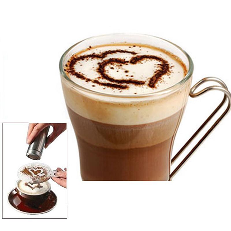 Изображение товара: Hot Sale 16pcs/set Plastic Cafe Foam Spray Template Barista Stencils Decoration Tool Funny Mold Fancy Coffee Spray Flower Model