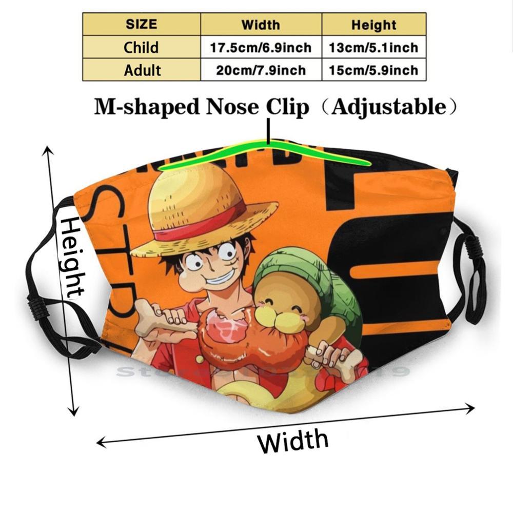 Изображение товара: Слитная маска Monkey D Luffy для взрослых и детей, моющаяся смешная маска для лица с фильтром, Луффи, слитный кусок, Аниме Манга, слитный кусок