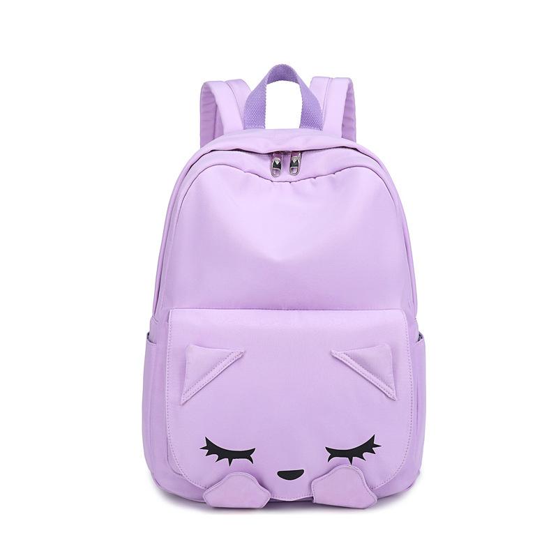 Изображение товара: Корейский милый женский рюкзак с розовым котом, сумка для книг, водонепроницаемый дорожный рюкзак, женский рюкзак, милый рюкзак для ноутбука, нейлоновые школьные сумки
