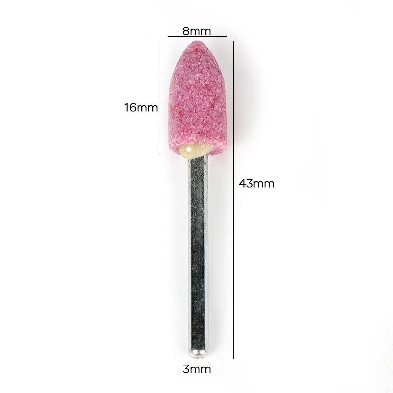 Изображение товара: 10 шт. абразивный монтируемый камень для Dremel аксессуары шлифовальный камень головка колеса для Dremel роторные инструменты цилиндрической формы розовый