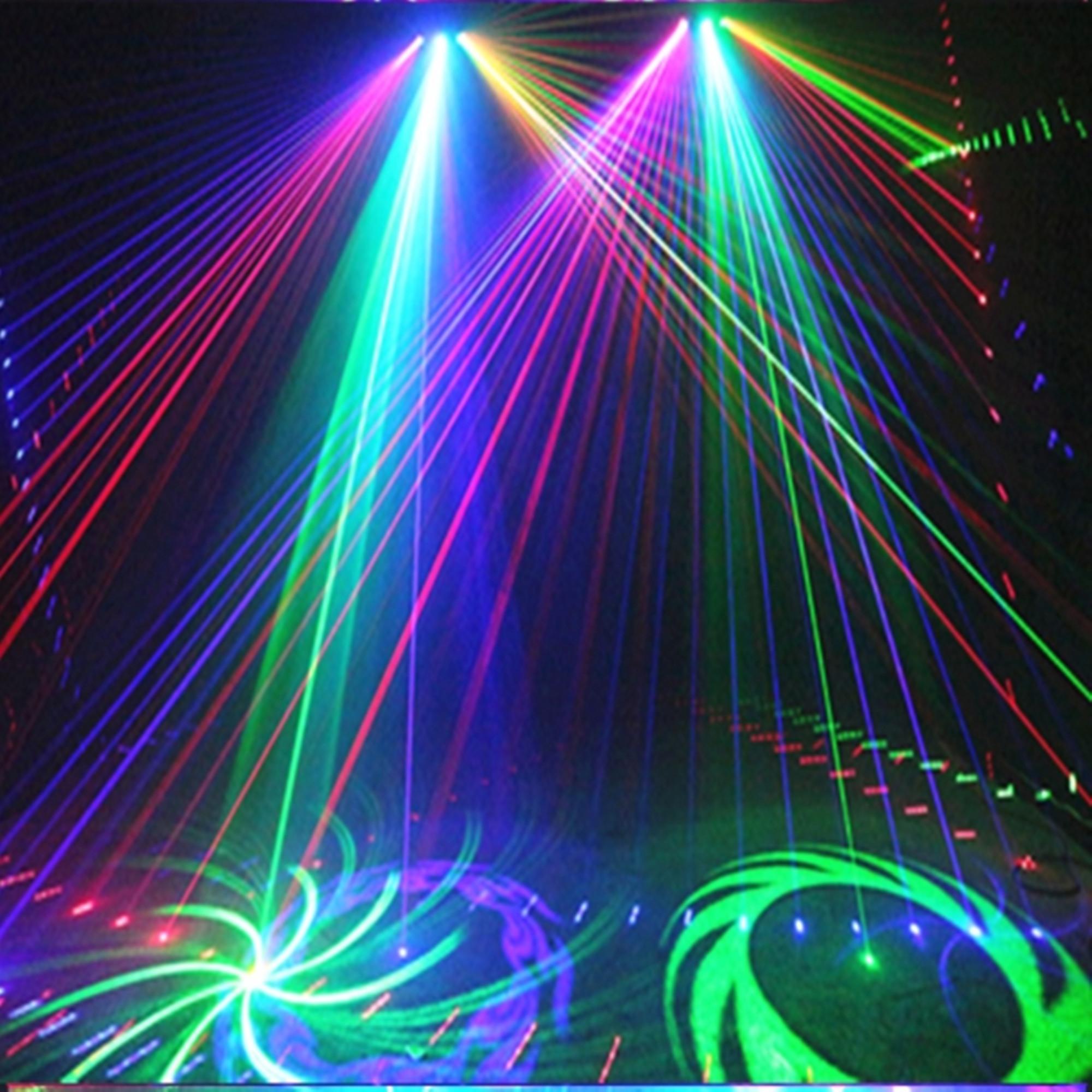 Изображение товара: 6-глазный лазерный сканер s DMX512 RGB Полноцветный лазерный светильник с эффектом линий сцсветильник свет лазерный сканер с 6 линзами оборудование для диджея дискотеки