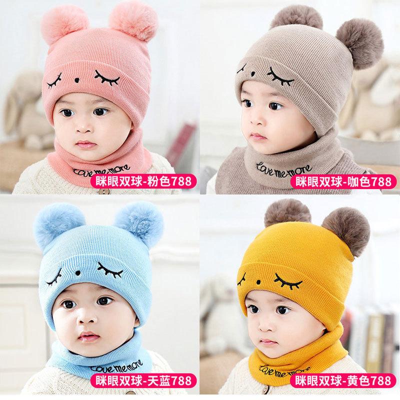 Изображение товара: Шапки Детские осенне-зимние детские шапочки вязаные, теплые, на возраст 0-12 месяцев