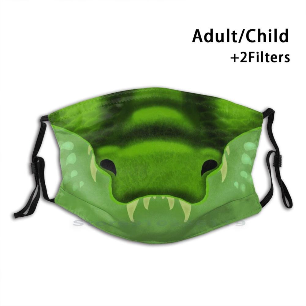 Изображение товара: Маска многоразовая для лица с принтом Зеленого дракона, фильтр Pm2.5, для косплея