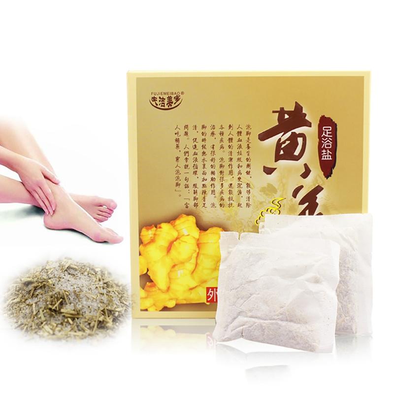 Изображение товара: 5*20 шт имбирный порошок для ванны для ног китайская ванна для ног спа-пузырь чистка ног натуральные растения экстракт имбиря соль для ванны для ног