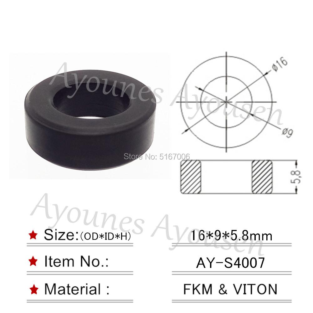 Изображение товара: 200 шт. Гофрированные резиновые уплотнительные кольца топливного инжектора для toyota, размер 16*9*5,8 мм (AY-S4007)