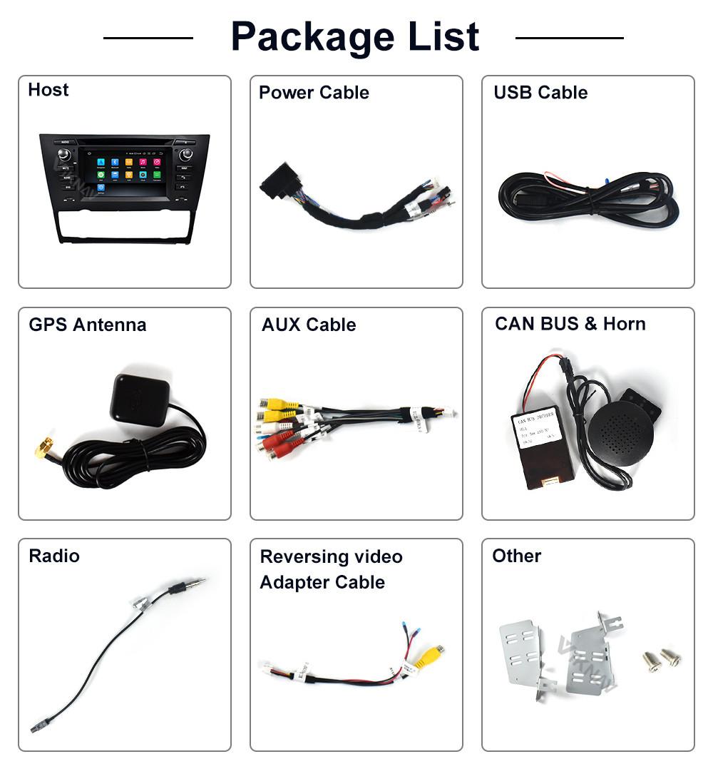 Изображение товара: Автомагнитола 2 din для BMW E90, E91, E92, E93, 2005 г., с дисплеем на android, автомобильная аудиосистема, мультимедийный плеер, GPS-навигация, стерео