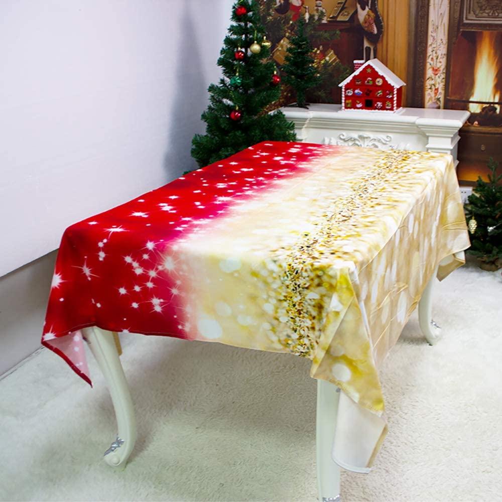 Изображение товара: Рождественская скатерть-скатерть 106x60 дюймов-скатерть моющаяся-Рождественская гирлянда