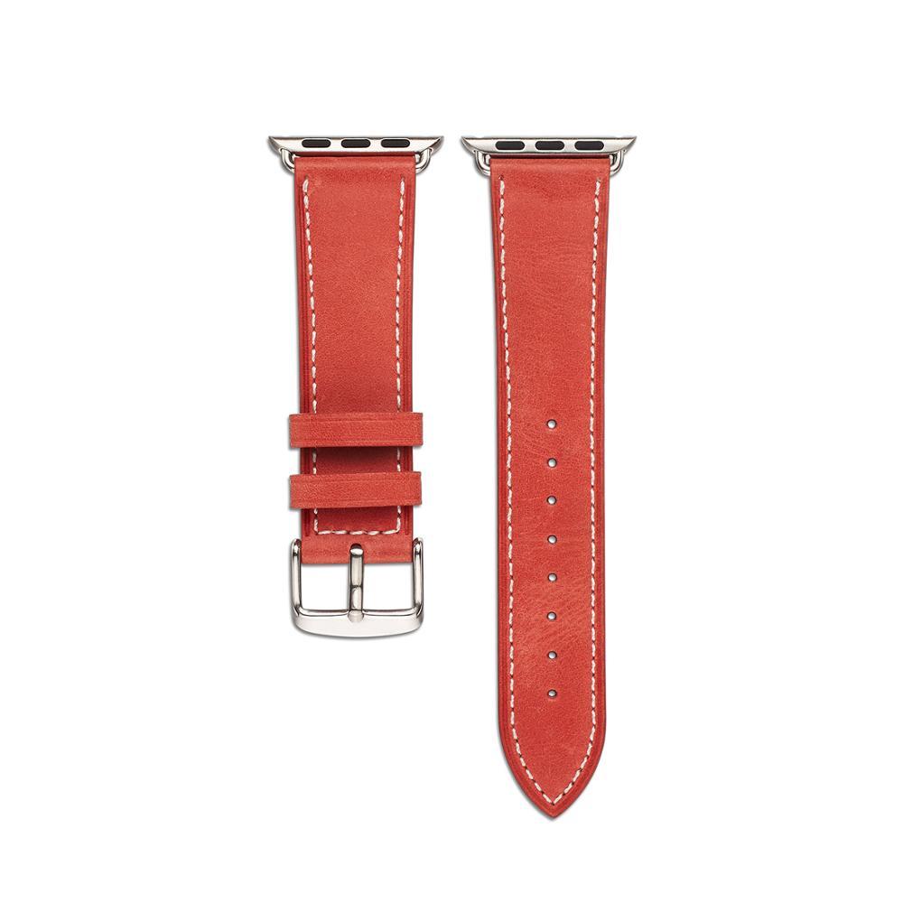 Изображение товара: Кожаный ремешок для apple watch series 6 SE 44 мм 40 мм кожаные ремни для iWatch 5 4 3 2 1 классические аксессуары для наручных часов с пряжкой