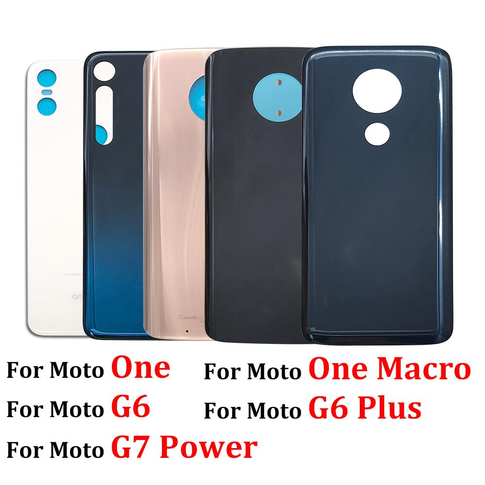 Изображение товара: Задняя крышка для Moto X4 One / G6 Plus / G7 Power / G9 Play One, корпус батарейного отсека, задняя крышка с наклейкой