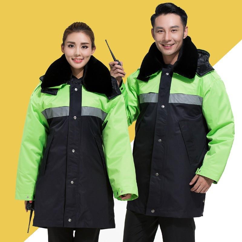 Изображение товара: Мужская куртка с хлопковой подкладкой, зимняя теплая ветрозащитная Рабочая Униформа, 2020