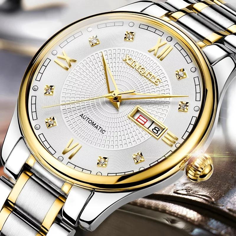 Изображение товара: Качественные Часы XINQITE, мужские роскошные брендовые автоматические механические часы, водонепроницаемые часы с сапфировым стеклом, мужские наручные часы с полной сталью