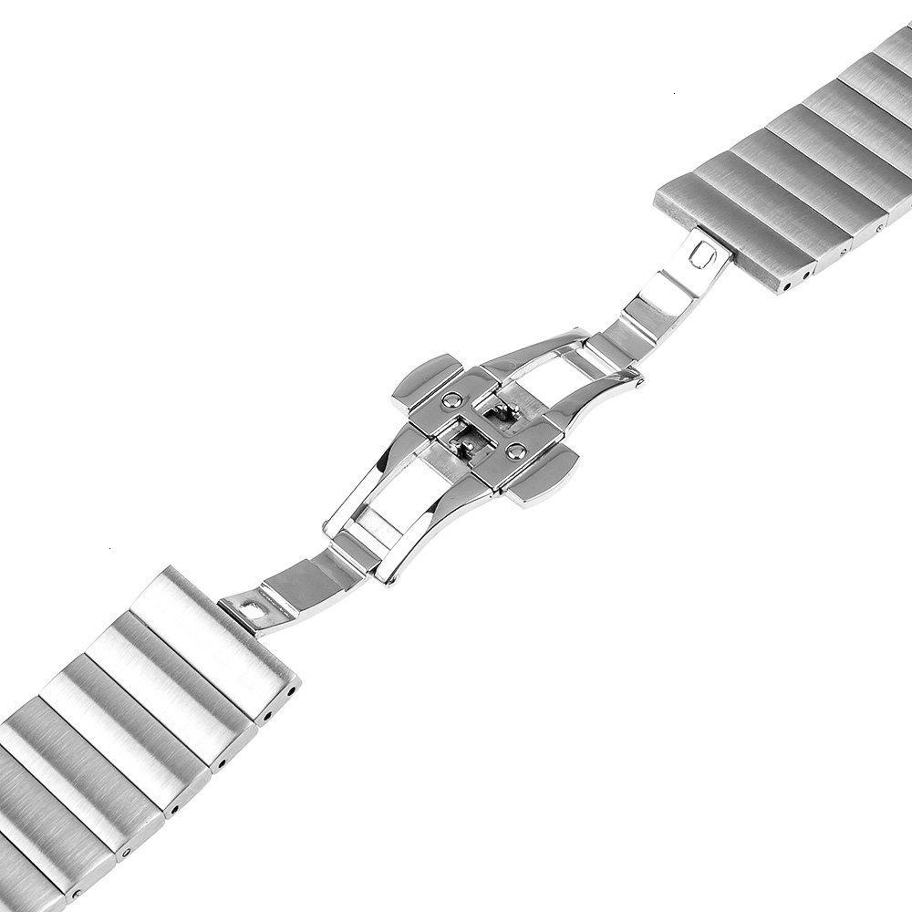 Изображение товара: Ремешок для часов Huawei Watch GT2 46 мм, браслет из нержавеющей стали с застежкой-бабочкой для смарт-часов GT 42 мм, 20/22 мм