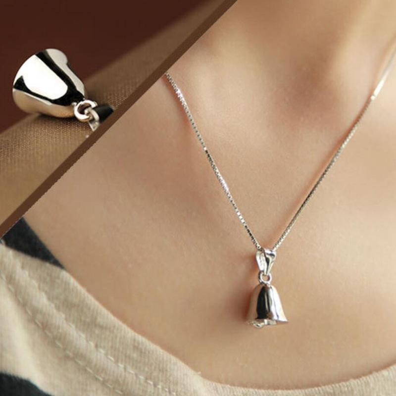Изображение товара: Женское ожерелье из серебра 925 пробы, в виде колокольчиков