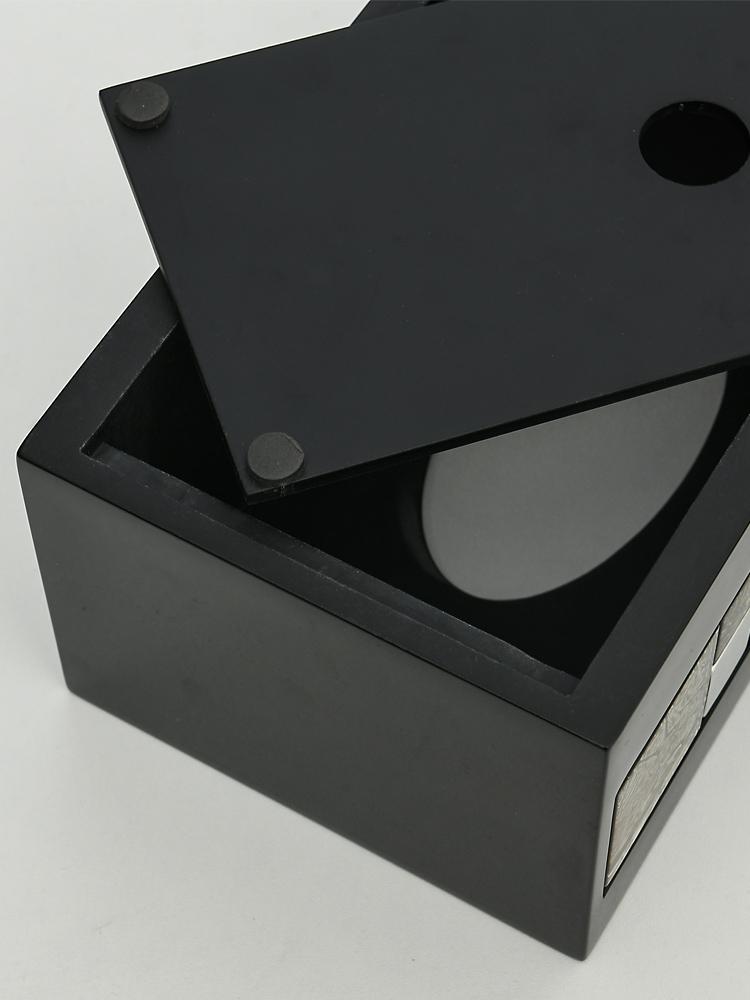 Изображение товара: Черный квадратный контейнер, деревянный держатель для салфеток, органайзер для хранения салфеток, коробка для салфеток, бумажный чехол для салфеток BW50ZJ