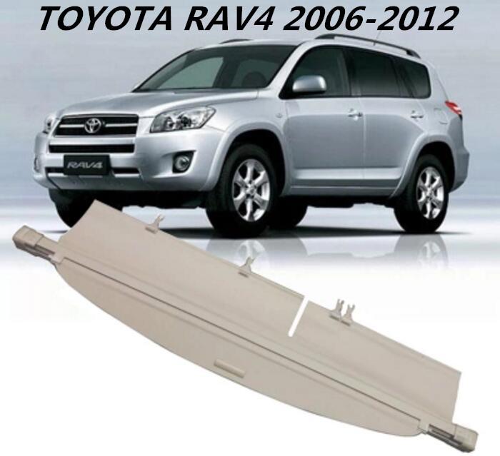 Изображение товара: Защитный щит для багажника автомобиля, чехол для груза для TOYOTA RAV4 2006 2007 2008 2009 2010 2011 2012, черный, бежевый