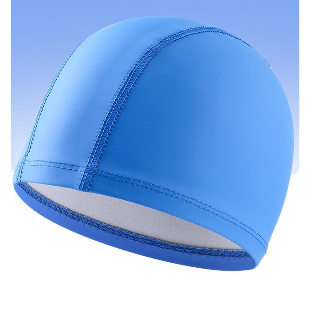 Изображение товара: Новинка 2020, водонепроницаемая полиуретановая шапочка для плавания, однотонная универсальная пляжная шапочка унисекс для плавания на открытом воздухе, Европейская и американская Плавательная шапочка для взрослых