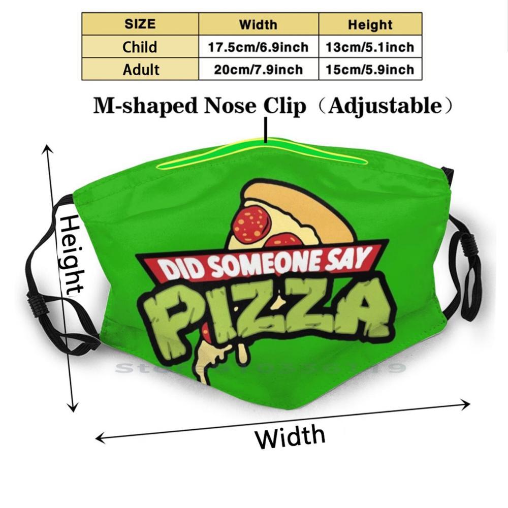Изображение товара: Кто-то сказал, многоразовая маска для лица с пиццей и фильтрами, детская пицца, New York Classic Hwd Cheese Nyc, зеленая, винтажная