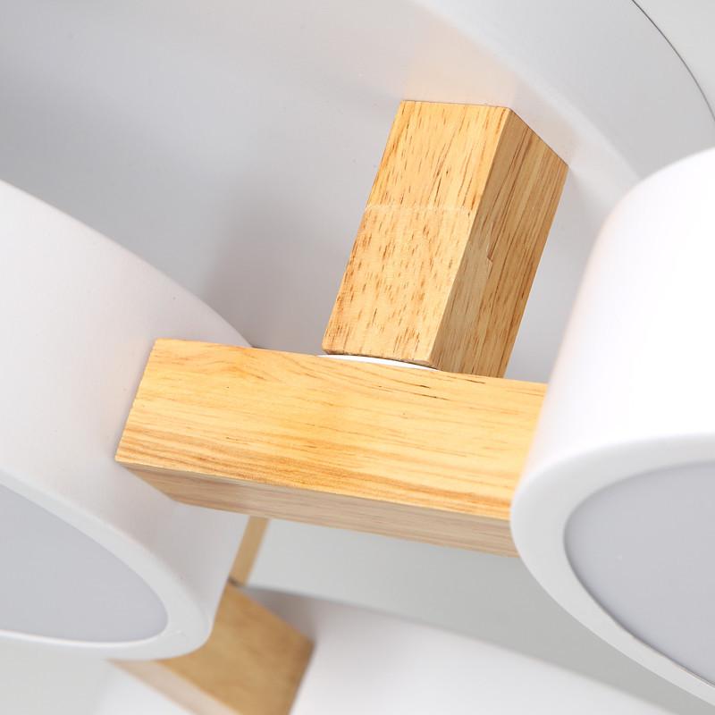 Изображение товара: Современная Скандинавская деревянная маленькая подвесная светодиодная Люстра для столовой, люстра для спальни, кухни, люстра-светильник льник для гостиной