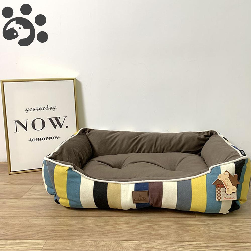 Изображение товара: Дизайнерская зимняя мягкая кровать для больших маленьких собак, кровать для питомника, плюшевые теплые большие кровати для собак, аксессуары для дивана, кровати для домашних собак 2020