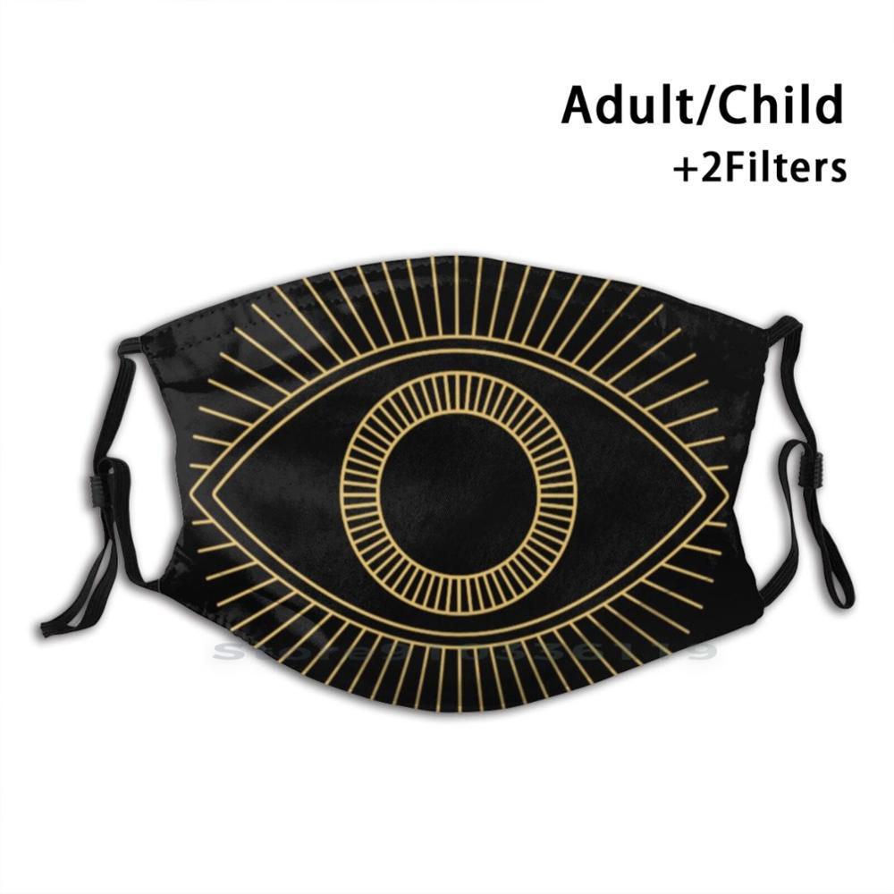 Изображение товара: Маска для глаз для взрослых и детей моющаяся смешная маска для лица с фильтром для глаз