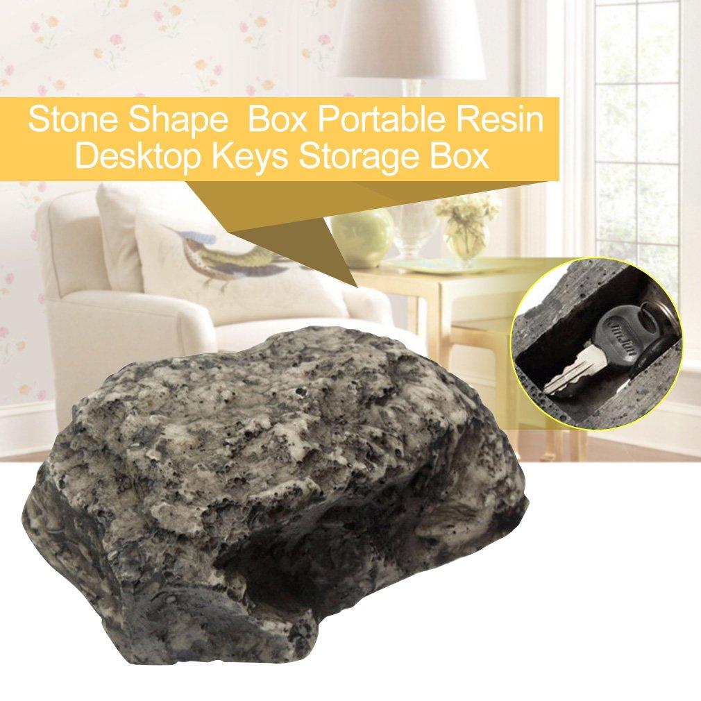 Изображение товара: Stone Shape Security Safe Storage Box Portable Small Size Resin Desktop Keys Storage Box Organizer Cash Box Dictionary Key Rock