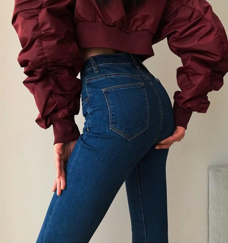Изображение товара: Джинсы женские на весну и осень, новые эластичные облегающие джинсы с высокой талией, сексуальные узкие обтягивающие брюки-карандаш