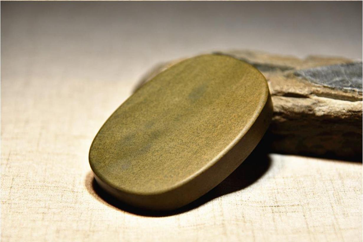 Изображение товара: Маленькая эллиптическая чернильная плита She Inkstone из натурального камня, кисть для рисования водой Sumi-e, инструменты для рисования китайской каллиграфии x см
