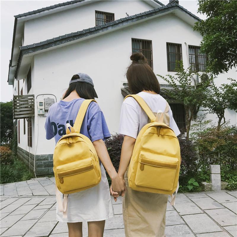 Изображение товара: 2020 женские холщовые рюкзаки, женская школьная сумка на плечо, рюкзак для девочек, рюкзаки, сумки