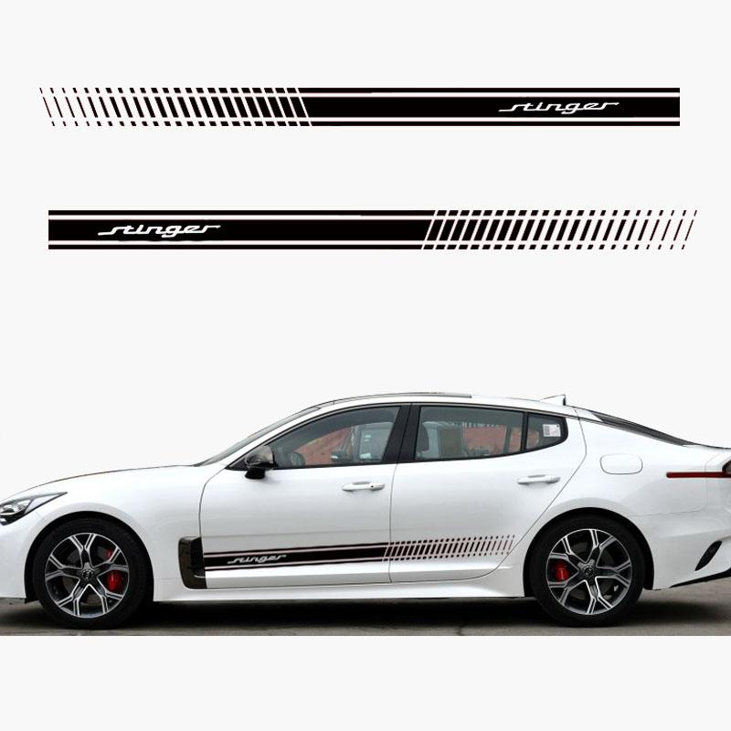 Изображение товара: Stylish car door side sticker vinyl body decal racing stripe sticker for Kia Stinger Car accessories