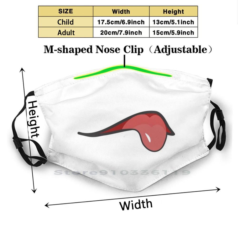 Изображение товара: Мультяшная маска для лица и рта, подарок, дизайн рта, пылезащитный фильтр, детский мультяшный рот, лицо, улыбка, смешные зубы