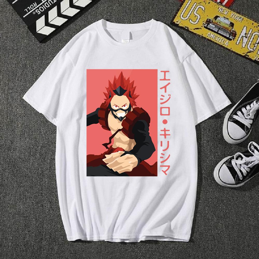 Изображение товара: New My Hero Academia Anime Tee Boku No Hero Academia Shirt Manga Eijiro Kirishima Short Sleeve T-shirt